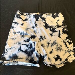 PINK Victoria's Secret Monochrome Tie-Dye Bike Shorts